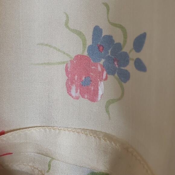 Vintage Gump's San Francisco 100% Silk floral Maxi Dress Size Med **Signs of age - Picture 15 of 16